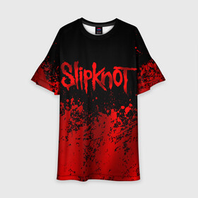 Детское платье 3D с принтом Slipknot (9) в Санкт-Петербурге, 100% полиэстер | прямой силуэт, чуть расширенный к низу. Круглая горловина, на рукавах — воланы | devil | metal | music | rock | satana | slipknot | дьявол | метал | музыка | рок | сатана | слипкнот