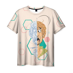 Мужская футболка 3D с принтом Shaggy в Санкт-Петербурге, 100% полиэфир | прямой крой, круглый вырез горловины, длина до линии бедер | scooby doo | shaggy | vdosadir | скуби ду | уильям ханна | шегги