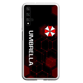 Чехол для Honor 20 с принтом UMBRELLA CORP в Санкт-Петербурге, Силикон | Область печати: задняя сторона чехла, без боковых панелей | ada wong | biohazard | leon | nemesis | project resistance | raccoon city | re | re3 | resident evil | resident evil 3 | rpd | stars | umbrella | ада вонг | амбрелла | немезис | ужасы