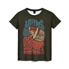 Женская футболка 3D с принтом Velma в Санкт-Петербурге, 100% полиэфир ( синтетическое хлопкоподобное полотно) | прямой крой, круглый вырез горловины, длина до линии бедер | scooby doo | vdosadir | velma dinkle | велма динкли | скуби ду | уильям ханна