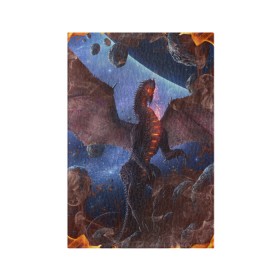 Обложка для паспорта матовая кожа с принтом SPACE FIRE DRAGO в Санкт-Петербурге, натуральная матовая кожа | размер 19,3 х 13,7 см; прозрачные пластиковые крепления | Тематика изображения на принте: dragon | fire | monster | space | драго | дракон | космический | космос | монстр | огнедыщащий | огонь | прикольная картинка | чудовище | ящерица