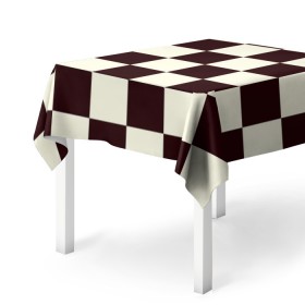 Скатерть 3D с принтом Шахматка в Санкт-Петербурге, 100% полиэстер (ткань не мнется и не растягивается) | Размер: 150*150 см | квадраты | текстуры | узор шахматка | узоры | чб | чб квадраты | чб узор | шахматка | шахматная доска | шахматы