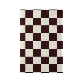 Обложка для паспорта матовая кожа с принтом Шахматка в Санкт-Петербурге, натуральная матовая кожа | размер 19,3 х 13,7 см; прозрачные пластиковые крепления | Тематика изображения на принте: квадраты | текстуры | узор шахматка | узоры | чб | чб квадраты | чб узор | шахматка | шахматная доска | шахматы