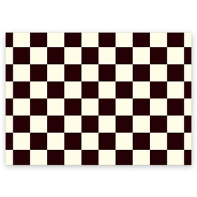 Поздравительная открытка с принтом Шахматка в Санкт-Петербурге, 100% бумага | плотность бумаги 280 г/м2, матовая, на обратной стороне линовка и место для марки
 | квадраты | текстуры | узор шахматка | узоры | чб | чб квадраты | чб узор | шахматка | шахматная доска | шахматы