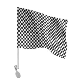 Флаг для автомобиля с принтом Шахматка мелкая в Санкт-Петербурге, 100% полиэстер | Размер: 30*21 см | квадраты | мелкая шахматка | текстуры | узор шахматка | узоры | чб | чб квадраты | чб узор | шахматка | шахматная доска | шахматы