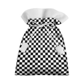 Подарочный 3D мешок с принтом Шахматка мелкая в Санкт-Петербурге, 100% полиэстер | Размер: 29*39 см | квадраты | мелкая шахматка | текстуры | узор шахматка | узоры | чб | чб квадраты | чб узор | шахматка | шахматная доска | шахматы