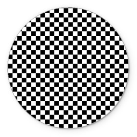 Коврик для мышки круглый с принтом Шахматка мелкая в Санкт-Петербурге, резина и полиэстер | круглая форма, изображение наносится на всю лицевую часть | квадраты | мелкая шахматка | текстуры | узор шахматка | узоры | чб | чб квадраты | чб узор | шахматка | шахматная доска | шахматы
