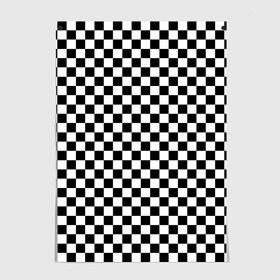 Постер с принтом Шахматка мелкая в Санкт-Петербурге, 100% бумага
 | бумага, плотность 150 мг. Матовая, но за счет высокого коэффициента гладкости имеет небольшой блеск и дает на свету блики, но в отличии от глянцевой бумаги не покрыта лаком | квадраты | мелкая шахматка | текстуры | узор шахматка | узоры | чб | чб квадраты | чб узор | шахматка | шахматная доска | шахматы