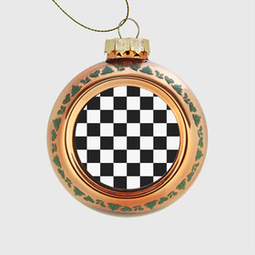 Стеклянный ёлочный шар с принтом Шахматка в Санкт-Петербурге, Стекло | Диаметр: 80 мм | Тематика изображения на принте: квадраты | текстуры | узор шахматка | узоры | чб | чб квадраты | чб узор | шахматка | шахматная доска | шахматы