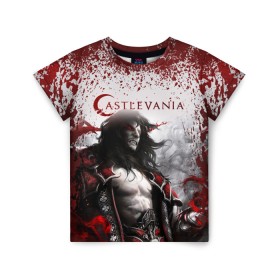 Детская футболка 3D с принтом Castlevania в Санкт-Петербурге, 100% гипоаллергенный полиэфир | прямой крой, круглый вырез горловины, длина до линии бедер, чуть спущенное плечо, ткань немного тянется | castlevania | аниме | кастлваниа | кяссуруваниа | сериал | фэнтази