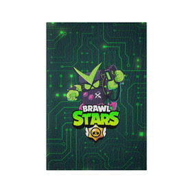 Обложка для паспорта матовая кожа с принтом BRAWL STARS VIRUS 8-BIT в Санкт-Петербурге, натуральная матовая кожа | размер 19,3 х 13,7 см; прозрачные пластиковые крепления | 8 bit | 8 бит | bibi | brawl stars | crow | el brown | leon | leon shark | max | mr.p | sally leon | shark | stars | virus | werewolf | акула | биби | вирус | ворон | леон | оборотень | пингвин