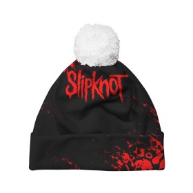 Шапка 3D c помпоном с принтом SLIPKNOT в Санкт-Петербурге, 100% полиэстер | универсальный размер, печать по всей поверхности изделия | slipknot | джей вайнберг | джеймс рут | джои джордисон | донни стили | кори тейлор | крис фен | крэйг джонс | мик томсон | пол греи | слипкнот | шон крэхан