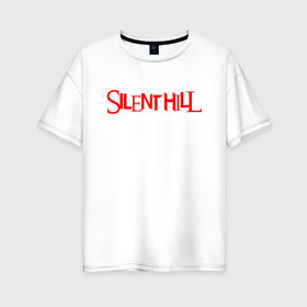 Женская футболка хлопок Oversize с принтом SILENT HILL в Санкт-Петербурге, 100% хлопок | свободный крой, круглый ворот, спущенный рукав, длина до линии бедер
 | horror | pyramidhead | silent hill | silent hill 2 | silent hill 3 | survival horror | знаки | орден | пирамидоголовый | сайлент хилл | сайрэнто хиру | символы | ужасы | хоррор