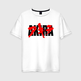 Женская футболка хлопок Oversize с принтом AKIRA в Санкт-Петербурге, 100% хлопок | свободный крой, круглый ворот, спущенный рукав, длина до линии бедер
 | akira | anime akira | fantastic | future | tokyo | акира | аниме акира | будущее | доктор | кацухиро отомо | мияко | сётаро канэда | токио | тэцуо сима | фантастика