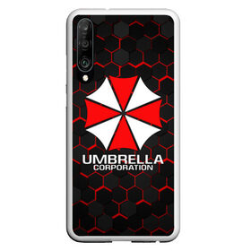 Чехол для Honor P30 с принтом UMBRELLA CORP в Санкт-Петербурге, Силикон | Область печати: задняя сторона чехла, без боковых панелей | ada wong | biohazard | leon | nemesis | project resistance | raccoon city | re | re3 | resident evil | resident evil 3 | rpd | stars | umbrella | ада вонг | амбрелла | немезис | ужасы