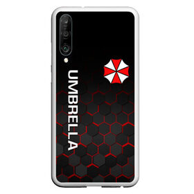 Чехол для Honor P30 с принтом UMBRELLA CORP в Санкт-Петербурге, Силикон | Область печати: задняя сторона чехла, без боковых панелей | ada wong | biohazard | leon | nemesis | project resistance | raccoon city | re | re3 | resident evil | resident evil 3 | rpd | stars | umbrella | ада вонг | амбрелла | немезис | ужасы