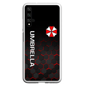 Чехол для Honor 20 с принтом UMBRELLA CORP в Санкт-Петербурге, Силикон | Область печати: задняя сторона чехла, без боковых панелей | ada wong | biohazard | leon | nemesis | project resistance | raccoon city | re | re3 | resident evil | resident evil 3 | rpd | stars | umbrella | ада вонг | амбрелла | немезис | ужасы