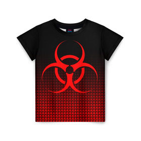 Детская футболка 3D с принтом BIOHAZARD в Санкт-Петербурге, 100% гипоаллергенный полиэфир | прямой крой, круглый вырез горловины, длина до линии бедер, чуть спущенное плечо, ткань немного тянется | ada wong | biohazard | leon | nemesis | project resistance | raccoon city | re | re3 | resident evil | resident evil 3 | rpd | stars | umbrella | ада вонг | амбрелла | немезис | ужасы