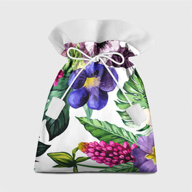 Подарочный 3D мешок с принтом Цветы в Санкт-Петербурге, 100% полиэстер | Размер: 29*39 см | big picture | лето | листья | прикольные картинки | тропические | цветы