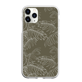 Чехол для iPhone 11 Pro матовый с принтом листья пальмы в Санкт-Петербурге, Силикон |  | casual | summer | летние | лето | пляжное | тренд | тропики