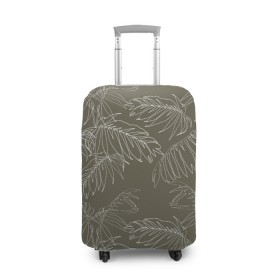 Чехол для чемодана 3D с принтом листья пальмы в Санкт-Петербурге, 86% полиэфир, 14% спандекс | двустороннее нанесение принта, прорези для ручек и колес | casual | summer | летние | лето | пляжное | тренд | тропики