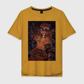 Мужская футболка хлопок Oversize с принтом Darkest Dungeon в Санкт-Петербурге, 100% хлопок | свободный крой, круглый ворот, “спинка” длиннее передней части | butchers circus | darkest dungeon | game | games | rpg