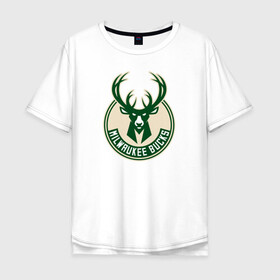 Мужская футболка хлопок Oversize с принтом Milwaukee Bucks (1) в Санкт-Петербурге, 100% хлопок | свободный крой, круглый ворот, “спинка” длиннее передней части | Тематика изображения на принте: ball | basketball | milwaukee bucks | sport | streetball | баскетбол | милуоки бакс | мяч | нба | спорт | стритбол