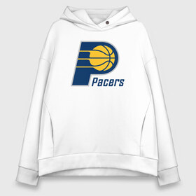 Женское худи Oversize хлопок с принтом Indiana Pacers (2) в Санкт-Петербурге, френч-терри — 70% хлопок, 30% полиэстер. Мягкий теплый начес внутри —100% хлопок | боковые карманы, эластичные манжеты и нижняя кромка, капюшон на магнитной кнопке | ball | basketball | indiana pacers | sport | streetball | баскетбол | индиана пэйсерс | мяч | нба | спорт | стритбол