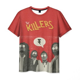 Мужская футболка 3D с принтом The Killers в Санкт-Петербурге, 100% полиэфир | прямой крой, круглый вырез горловины, длина до линии бедер | the killers | инди рок | музыка | рок | рок группа