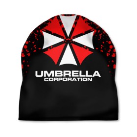 Шапка 3D с принтом Umbrella Corporation. в Санкт-Петербурге, 100% полиэстер | универсальный размер, печать по всей поверхности изделия | Тематика изображения на принте: resident evil | umbrella corporation | амбрелла | амбрелла корпорейшн | вирус | вымышленная военная и фармацевтическая корпорация | игра | умбрелла