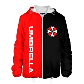 Мужская куртка 3D с принтом Umbrella Corporation. в Санкт-Петербурге, ткань верха — 100% полиэстер, подклад — флис | прямой крой, подол и капюшон оформлены резинкой с фиксаторами, два кармана без застежек по бокам, один большой потайной карман на груди. Карман на груди застегивается на липучку | Тематика изображения на принте: resident evil | umbrella corporation | амбрелла | амбрелла корпорейшн | вирус | вымышленная военная и фармацевтическая корпорация | игра | умбрелла