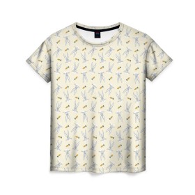 Женская футболка 3D с принтом Багз Банни паттерн в Санкт-Петербурге, 100% полиэфир ( синтетическое хлопкоподобное полотно) | прямой крой, круглый вырез горловины, длина до линии бедер | bugs bunny | looney tunes | vdzabma | багз банни | луни тюнз