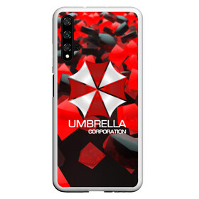 Чехол для Honor 20 с принтом Umbrella Corp в Санкт-Петербурге, Силикон | Область печати: задняя сторона чехла, без боковых панелей | biohazard | biohazard 7 | crocodile | fang | game | hand | monster | new umbrella | resident evil | resident evil 7 | umbrella | umbrella corp | umbrella corporation | zombie