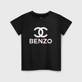 Детская футболка хлопок с принтом BBT BENZO GANG в Санкт-Петербурге, 100% хлопок | круглый вырез горловины, полуприлегающий силуэт, длина до линии бедер | bbt | benzo | benzo gang | big baby tape | ббт | бензо