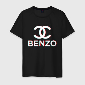 Мужская футболка хлопок с принтом BBT BENZO GANG в Санкт-Петербурге, 100% хлопок | прямой крой, круглый вырез горловины, длина до линии бедер, слегка спущенное плечо. | bbt | benzo | benzo gang | big baby tape | ббт | бензо