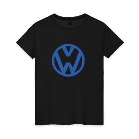 Женская футболка хлопок с принтом Volkswagen. в Санкт-Петербурге, 100% хлопок | прямой крой, круглый вырез горловины, длина до линии бедер, слегка спущенное плечо | 2020 | car | sport | volkswagen | авто | автомобильные | бренд | вирус | коронавирус | марка | машина | новый лого | спорт | стиль | фольксваген