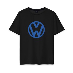 Женская футболка хлопок Oversize с принтом Volkswagen. в Санкт-Петербурге, 100% хлопок | свободный крой, круглый ворот, спущенный рукав, длина до линии бедер
 | 2020 | car | sport | volkswagen | авто | автомобильные | бренд | вирус | коронавирус | марка | машина | новый лого | спорт | стиль | фольксваген