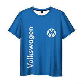 Мужская футболка 3D с принтом Volkswagen. в Санкт-Петербурге, 100% полиэфир | прямой крой, круглый вырез горловины, длина до линии бедер | 2020 | car | sport | volkswagen | авто | автомобильные | бренд | вирус | коронавирус | марка | машина | новый лого | спорт | стиль | фольксваген