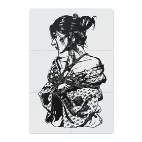 Магнитный плакат 2Х3 с принтом Гейша в Санкт-Петербурге, Полимерный материал с магнитным слоем | 6 деталей размером 9*9 см | Тематика изображения на принте: japan | japanes | азиатка | азия | бандаж | бондаж | кимоно | красотка | куртизанка | хаори | япония | японка | японская | японский