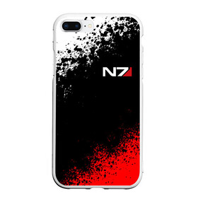 Чехол для iPhone 7Plus/8 Plus матовый с принтом MASS EFFECT N7 в Санкт-Петербурге, Силикон | Область печати: задняя сторона чехла, без боковых панелей | Тематика изображения на принте: bioware | n7 | shepard | броня | жнецы | костюм | масс эффект | н7 | стальная броня | шепард | эффект массы