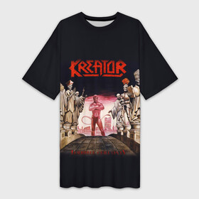 Платье-футболка 3D с принтом Kreator 16 в Санкт-Петербурге,  |  | creator | kreator | metal | thrash | trash | креатор | криатор | метал | металл | треш | трэш