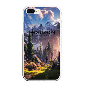 Чехол для iPhone 7Plus/8 Plus матовый с принтом Horizon Zero Dawn в Санкт-Петербурге, Силикон | Область печати: задняя сторона чехла, без боковых панелей | aloy | antasy girl | art | artwork | digital art | fantasy | horizon | horizon: zero dawn | landscape | tallneck | warrior fantasy | weapon | zero dawn