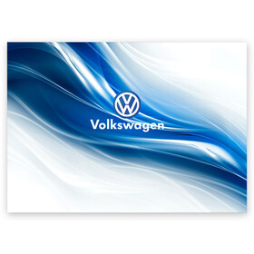 Поздравительная открытка с принтом Volkswagen. в Санкт-Петербурге, 100% бумага | плотность бумаги 280 г/м2, матовая, на обратной стороне линовка и место для марки
 | 2020 | car | sport | volkswagen | авто | автомобильные | бренд | вирус | коронавирус | марка | машина | новый лого | спорт | стиль | фольксваген
