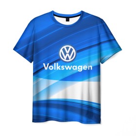 Мужская футболка 3D с принтом Volkswagen. в Санкт-Петербурге, 100% полиэфир | прямой крой, круглый вырез горловины, длина до линии бедер | 2020 | car | sport | volkswagen | авто | автомобильные | бренд | вирус | коронавирус | марка | машина | новый лого | спорт | стиль | фольксваген