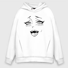 Мужское худи Oversize хлопок с принтом AHEGAO FACE в Санкт-Петербурге, френч-терри — 70% хлопок, 30% полиэстер. Мягкий теплый начес внутри —100% хлопок | боковые карманы, эластичные манжеты и нижняя кромка, капюшон на магнитной кнопке | Тематика изображения на принте: ahegao | kawai | kowai | oppai | otaku | senpai | sugoi | waifu | yandere | ахегао | ковай | отаку | сенпай | яндере