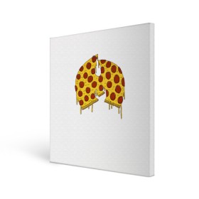 Холст квадратный с принтом Pizza Clan в Санкт-Петербурге, 100% ПВХ |  | Тематика изображения на принте: ghostface | method man | pizza | rap | rza | wu tang | ву танг | еда | метод мен | пицца | рэп