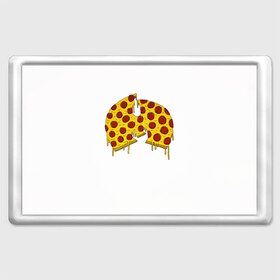 Магнит 45*70 с принтом Pizza Clan в Санкт-Петербурге, Пластик | Размер: 78*52 мм; Размер печати: 70*45 | ghostface | method man | pizza | rap | rza | wu tang | ву танг | еда | метод мен | пицца | рэп