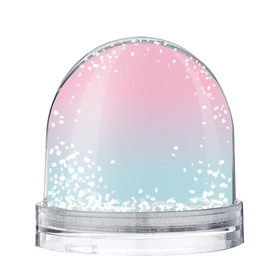 Снежный шар с принтом НЕЖНОСТЬ в Санкт-Петербурге, Пластик | Изображение внутри шара печатается на глянцевой фотобумаге с двух сторон | градиент | красиво | нежность | розовый | синий | спокойно | текстуры | цвета