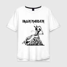 Мужская футболка хлопок Oversize с принтом IRON MAIDEN в Санкт-Петербурге, 100% хлопок | свободный крой, круглый ворот, “спинка” длиннее передней части | dave | iron maiden | murray | music | percy harris | rock | адриан смит | айрон мэйден | брюс дикинсон | дэйв мюррей | железная дева | музик | нико макбрэйн | рок | стив харрис | ужасы | хеви метал | яник герс