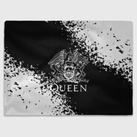 Плед 3D с принтом QUEEN. в Санкт-Петербурге, 100% полиэстер | закругленные углы, все края обработаны. Ткань не мнется и не растягивается | queen | британская рок группа | квин | куин | кьюин | мистер робот | музыка | рами малек | рок | рок музыка | фредди меркьюри